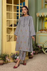 2-Pc Embroidered Brocha Lawn Shirt With Qlot Cotton Trouser CNP22-113